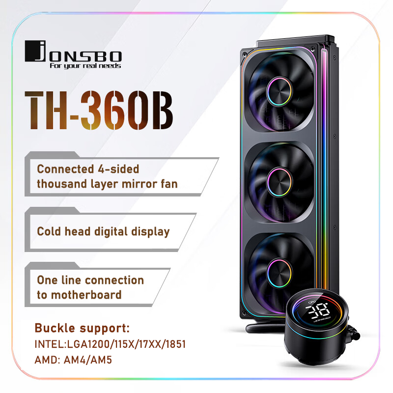 Aio Liquid Cooler - Jonsbo TH-360 AIO CPU تبريد سائل