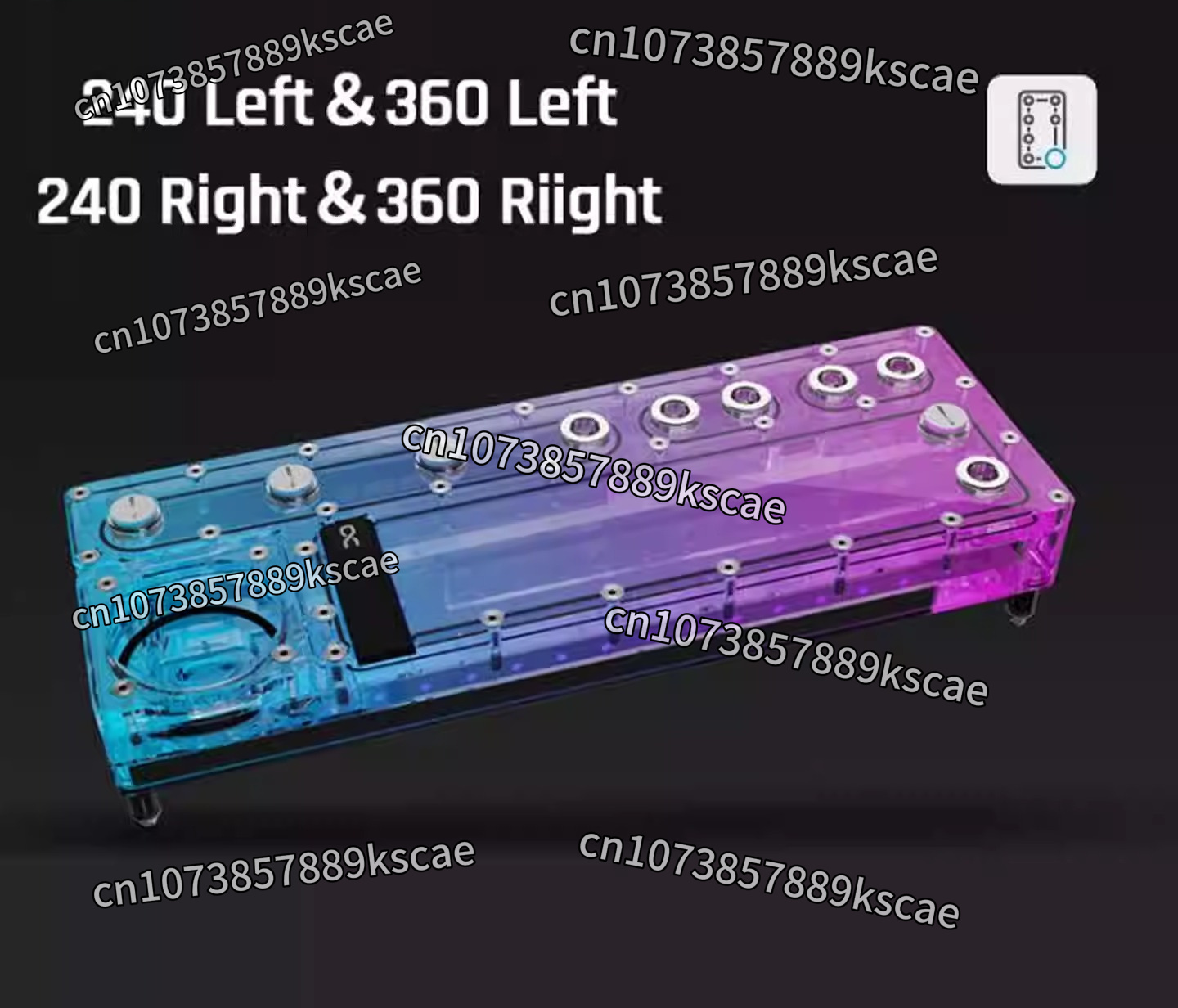 لوحة توزيع Alphacool Core 240/ - مراجعة Integrated Pump Reservoir Distro Plate وسعره