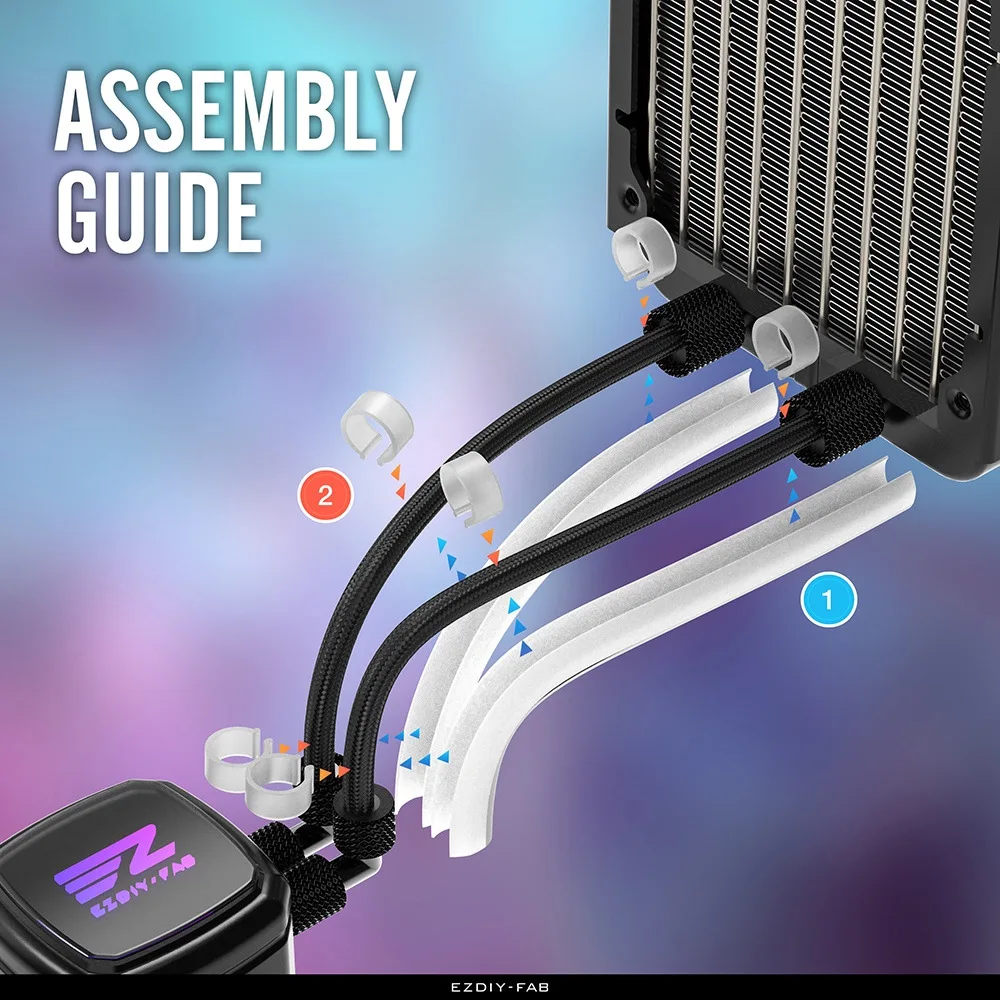 EZDIY ARGB شرائط مصباح For12 م - مراجعة Aio Liquid Cooler وسعره